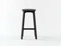 Taburete de bar para exteriores de polipropileno 39×37×76 cm - negro - asiento redondeado para terraza