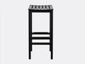 Taburete de bar para exteriores 40×36×78 cm - madera negra - asiento curvo para terraza