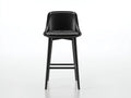 Taburete de bar para exteriores de metal y polipropileno 48×52×104 cm - negro - asiento acolchado envolvente para terraza