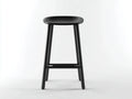 Taburete de bar para exteriores 40×38×76 cm - madera negra - asiento cóncavo para terraza
