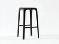 Taburete de bar para exteriores de resina 36×36×75 cm - negro - diseño cuadrado para terraza