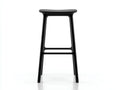 Taburete de bar para exteriores 39×35×78 cm - polipropileno negro - diseño minimalista para terraza