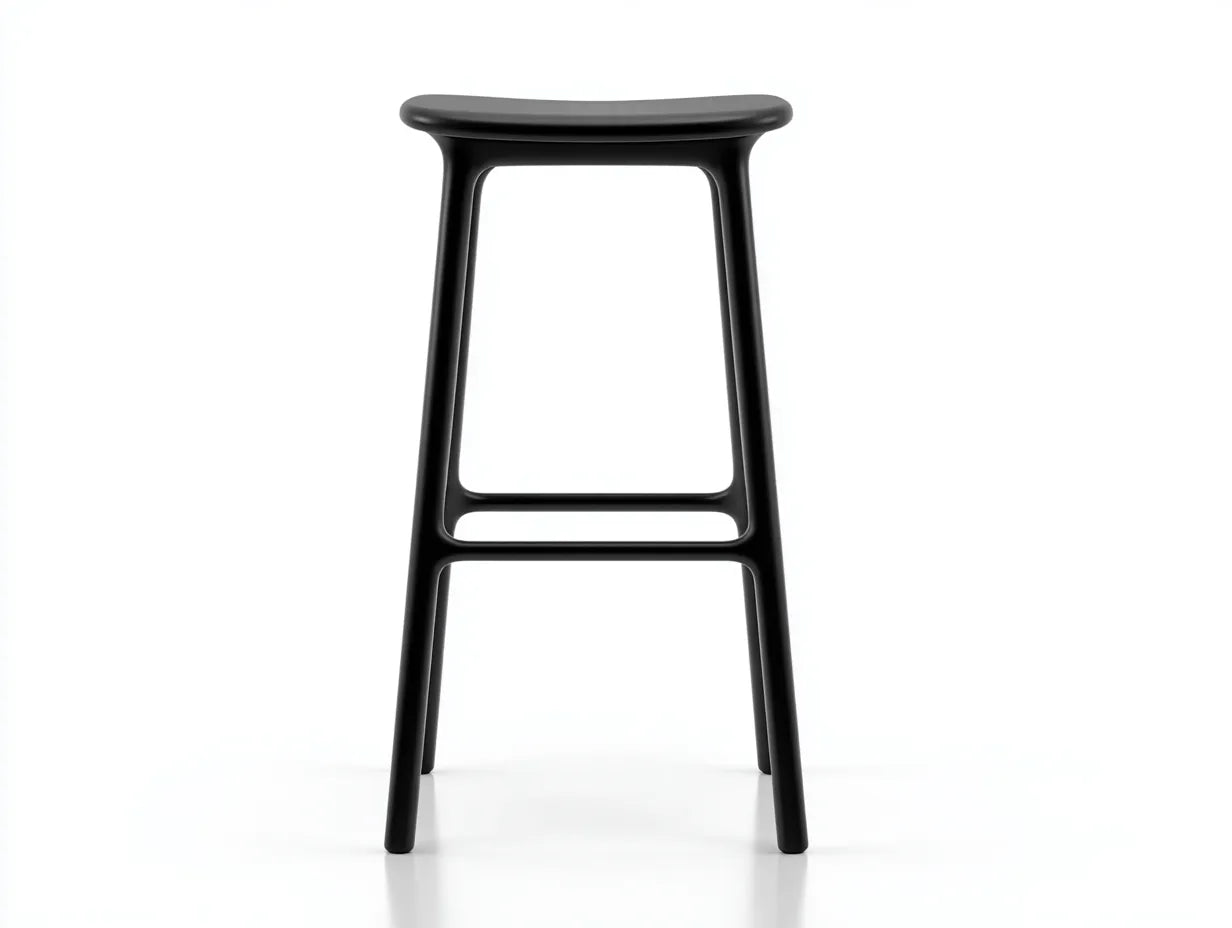 Taburete de bar para exteriores 39×35×78 cm - polipropileno negro - diseño minimalista para terraza